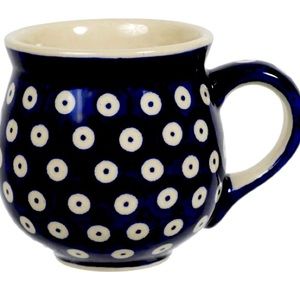 Brand new handmade Polish Pottery belly mug.
